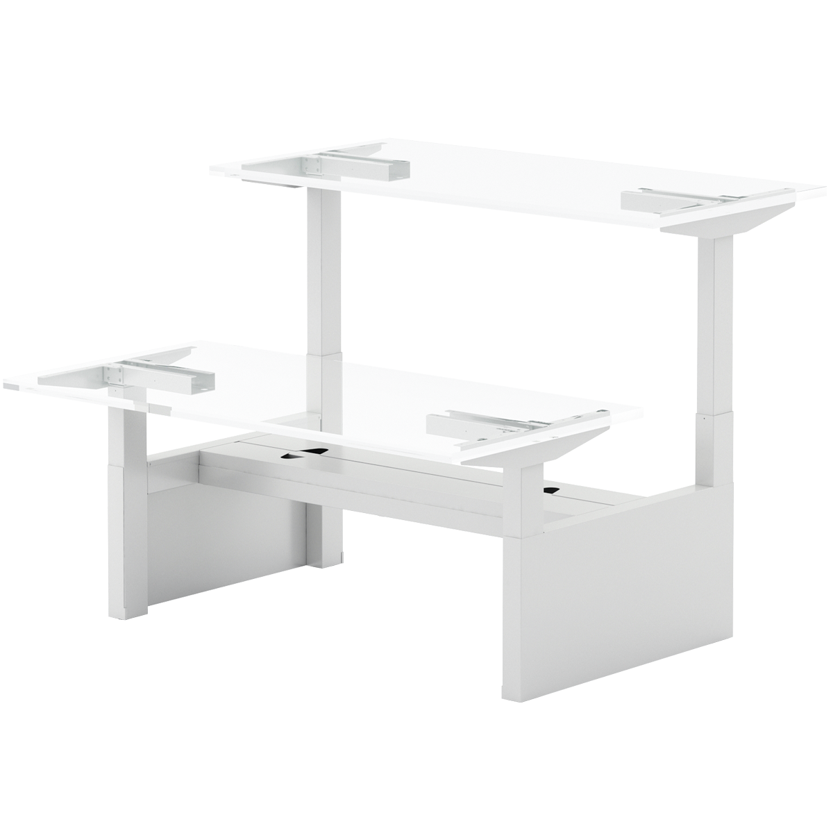 Clever-Bench-feature-image-2_1200 electric adjustable height desk base benching unit from US based supplier